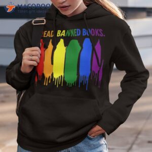 i read banned books week rainbow lgbt book lover teacher shirt hoodie 3