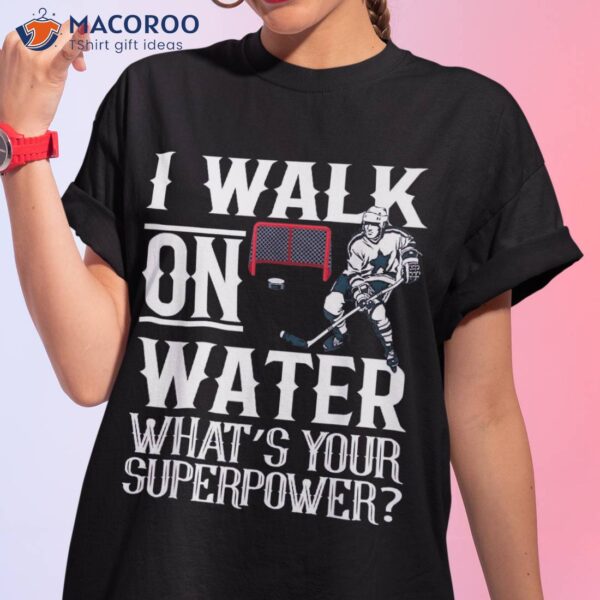 I Walk On Water Ice Hockey Tee Youth Shirt