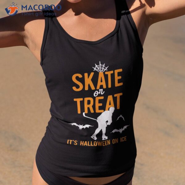 Ice Hockey Sports Halloween Season Ghost Player Pumpkin Shirt