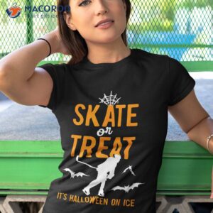 ice hockey sports halloween season ghost player pumpkin shirt tshirt 1