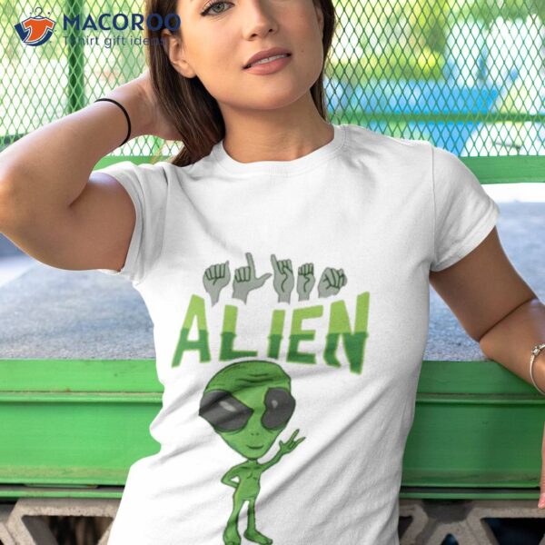 Ily Alien Asl Hand Gesture Deaf Hearing Loss Shirt