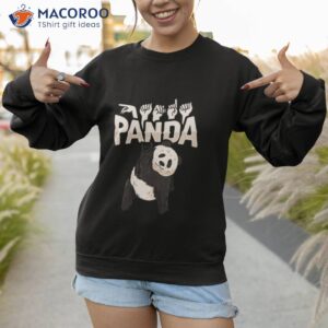 ily panda asl hand gesture deaf hearing loss shirt sweatshirt 1