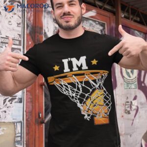 im 4 basketball theme birthday party celebration 4th shirt tshirt 1