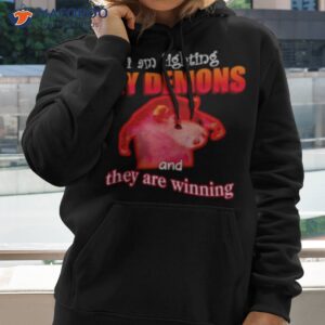 im fighting my demons and they are winning rat shirt hoodie 2