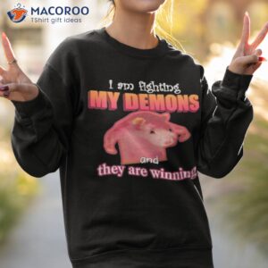 im fighting my demons and they are winning rat shirt sweatshirt 2