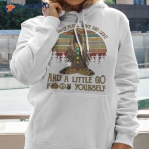 im mostly peace love and light yoga t shirt hoodie 2