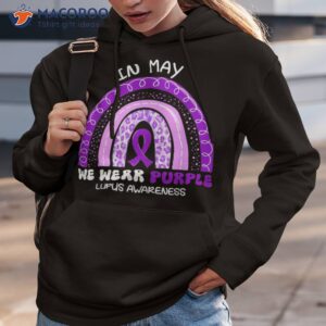 In May We Wear Purple Rainbow Leopard Lupus Awareness Shirt