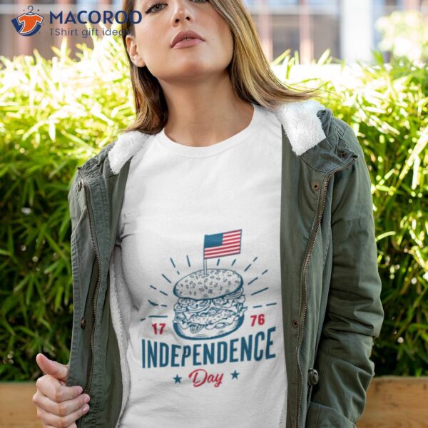 Independence Day Hamburger Fourth Of July Shirt