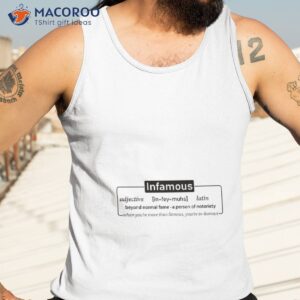 infamous black writing unisex t shirt tank top 3