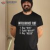 Intelligence Test Say Eye M A P Ness Funny Dad Joke Shirt