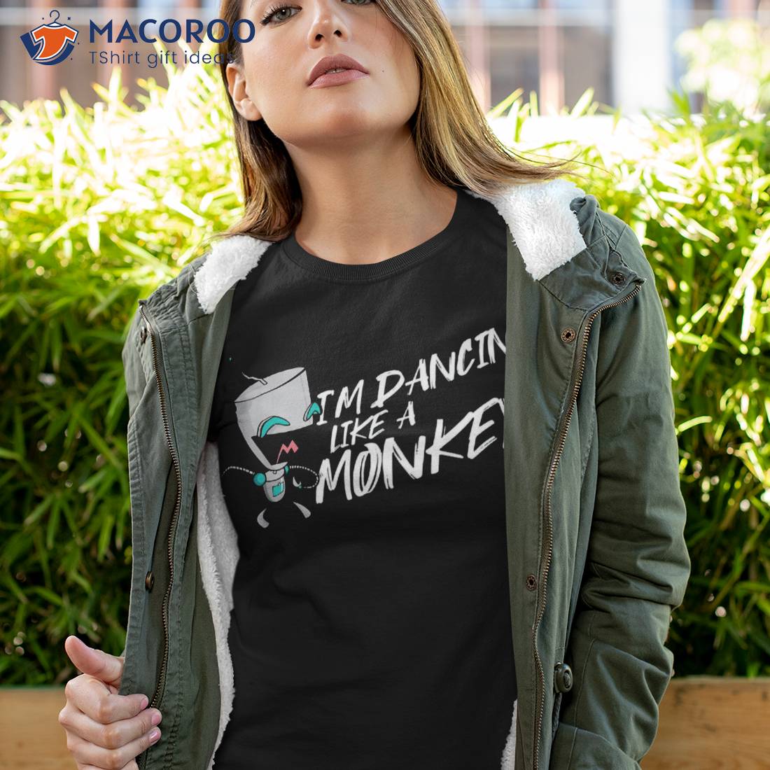 Invader Zim Gir I’m Dancing Like A Monkey Portrait Shirt Invader Zim Gir I’m Dancing Like A Monkey Portrait Shirt