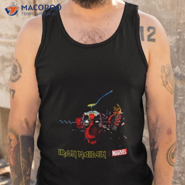 Iron Maiden X Marvel Can I Play With Madness Deadpool Tee