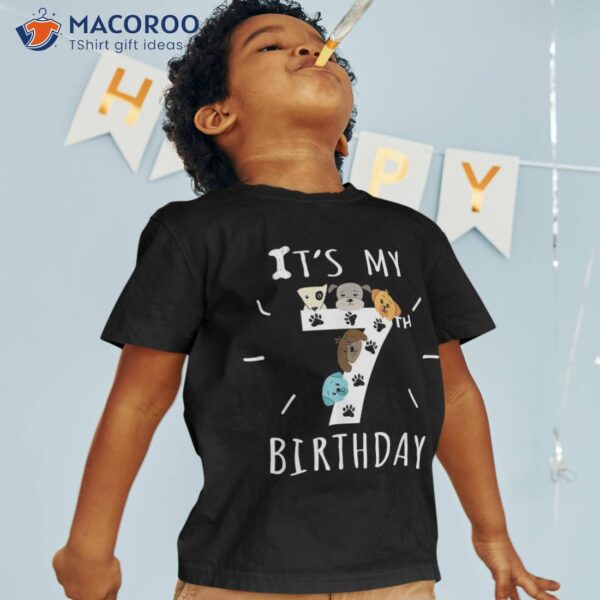 It’s My 7th Birthday Dog Lover Theme 7 Years Old Puppy Shirt