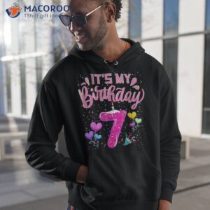 it s my 7th birthday doughnut happy 7 years old girl kids shirt hoodie 1