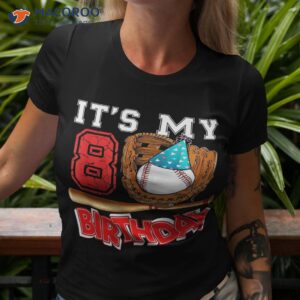 it s my 8 birthday costume baseball player 8th bday party shirt tshirt 3