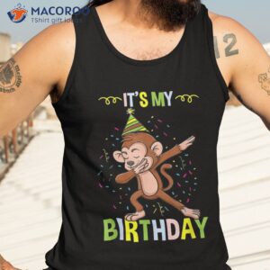 its my birthday monkey shirt tank top 3