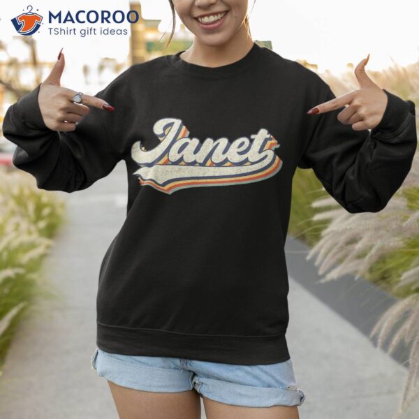 Janet Name Personalized Vintage Retro Sport Shirt