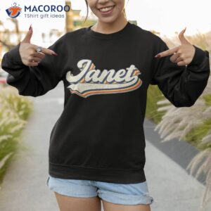 janet name personalized vintage retro sport shirt sweatshirt 1