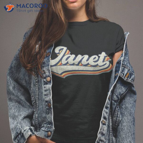 Janet Name Personalized Vintage Retro Sport Shirt
