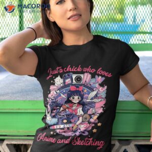 japan anime girl just a chick who loves and sketching shirt tshirt 1
