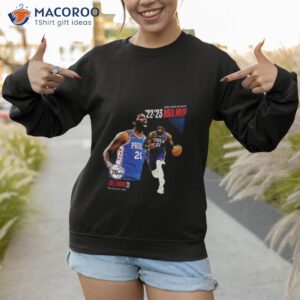 joel embiid philadelphia 76ers 2023 nba mvp award time out shirt sweatshirt