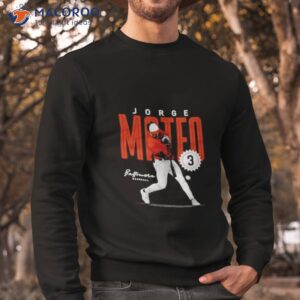 jorge mateo baltimore baseball no 3 card shirt sweatshirt