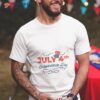 July 4th Independence Day Lettering T-Shirt