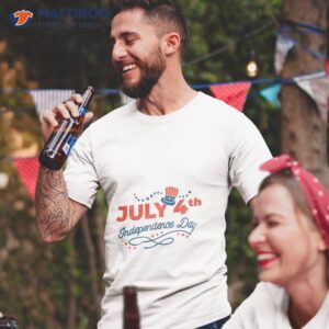 July 4th Independence Day Lettering T-Shirt