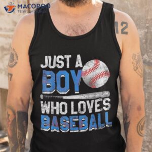 just a boy who loves baseball gifts for boys american flag shirt tank top