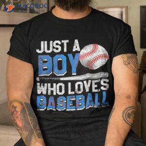 just a boy who loves baseball gifts for boys american flag shirt tshirt