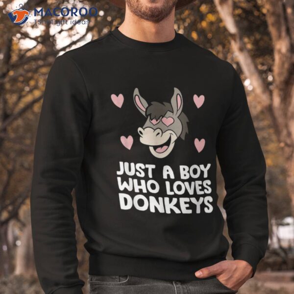 Just A Boy Who Loves Donkeys Shirt