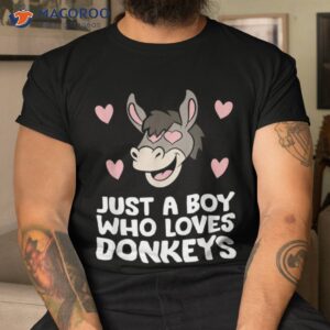 just a boy who loves donkeys shirt tshirt