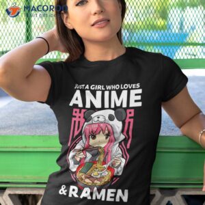 just a girl who loves anime and ra bowl panda teen shirt tshirt 1