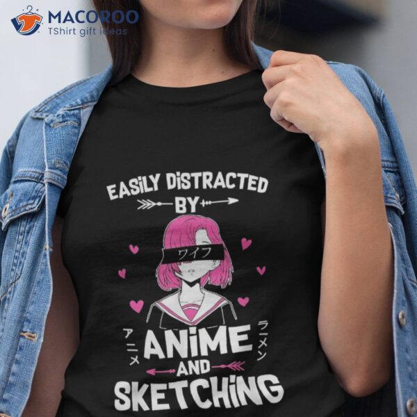 Just A Girl Who Loves Anime And Sketching Drawing Art Gifts Shirt