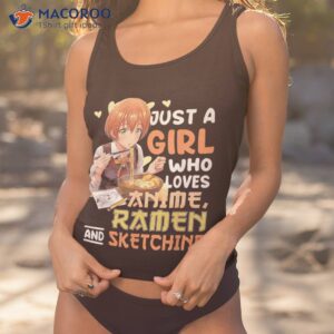 just a girl who loves anime ra and sketching teen shirt tank top 1