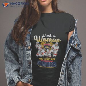 just a woman who loves her florida panthers signatures shirt tshirt 2