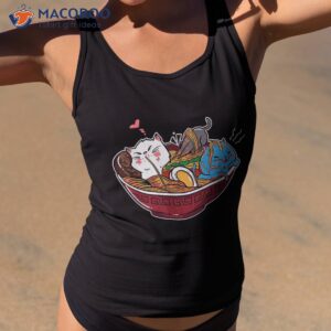 kawaii anime cat japanese noodles ra shirt tank top 2