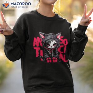 kawaii anime gothic cat chibi antisocial hera grunge shirt sweatshirt 2