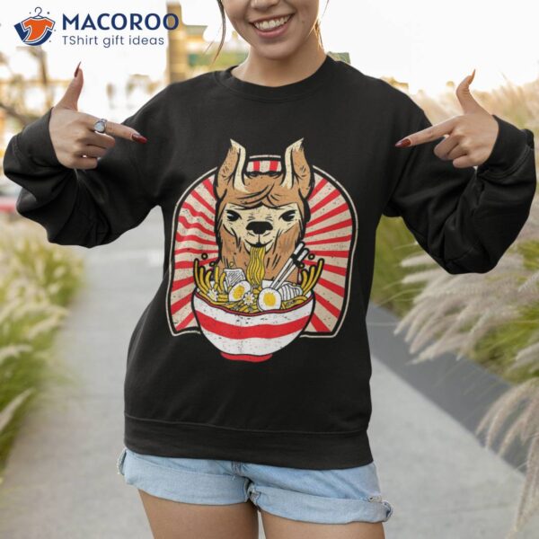 Kawaii Anime Llama Ra Japanese Noodles Shirt