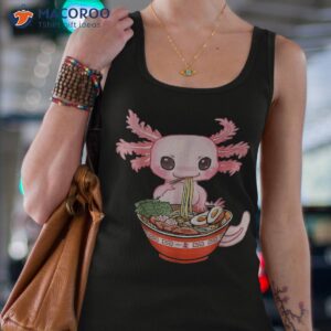 kawaii axolotl eating ra noodles anime gift girls teens shirt tank top 4 1