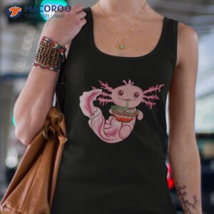 kawaii axolotl eating ra noodles anime gift girls teens shirt tank top 4