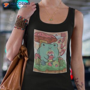 kawaii frog pink strawberry milk mushroom lovers shirt tank top 4