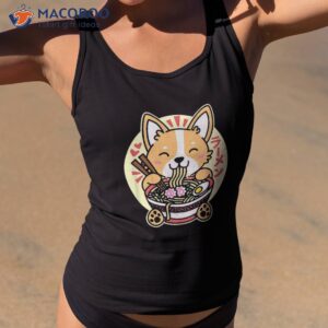 kawaii ra cute anime dog corgi japanese noodles drk shirt tank top 2