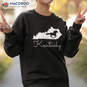 kentucky horse map state shirt sweatshirt 2