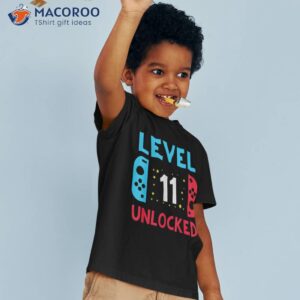 kids 11th birthday boy level 11 unlocked video game party shirt tshirt 3