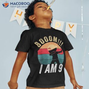 Kids Dabbing Birthday 9 Years Old Outfit Boys Gift Shirt