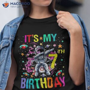 kids it s my 7th birthday astronaut space shirt tshirt