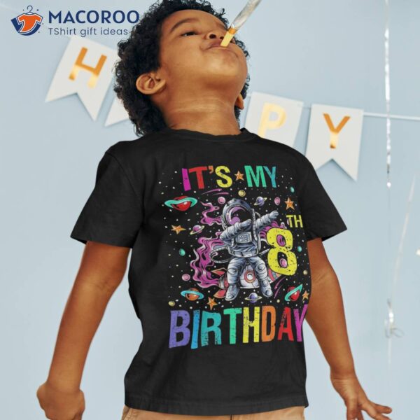 Kids It’s My 8th Birthday Astronaut Space Shirt