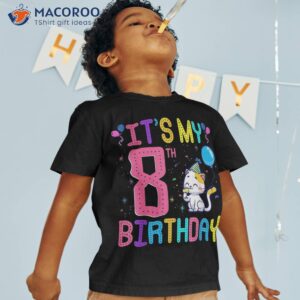 kids it s my 8th birthday girls cat 8 yr old girl shirt tshirt