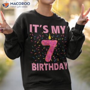 kids sweet donut it s my 7th birthday shirt 7 yrs old gift sweatshirt 2